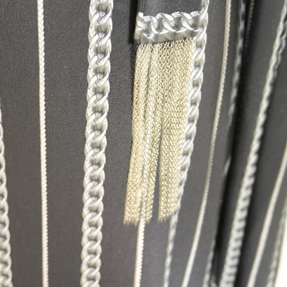 Michael Kors Womens XL Black Midi Dress Chains Pattern and Hardware GUC - Picture 4 of 12